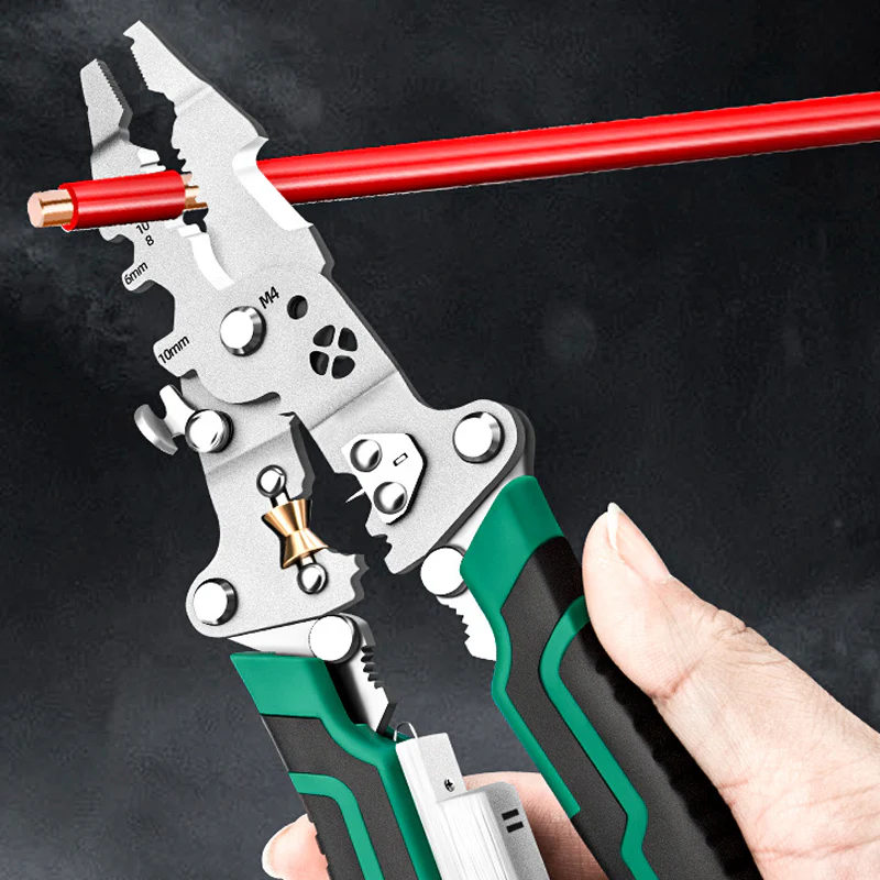 Multifunctional Foldable Wire Stripping Scissors with Electrical Test